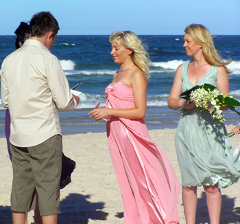 Katy and Nick fromChristchurch  New Zealand were married on Burleigh Beach on the Gold Coast by Marry Me Marilyn